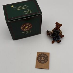 Boyds Bears Neville with Computer Figurine